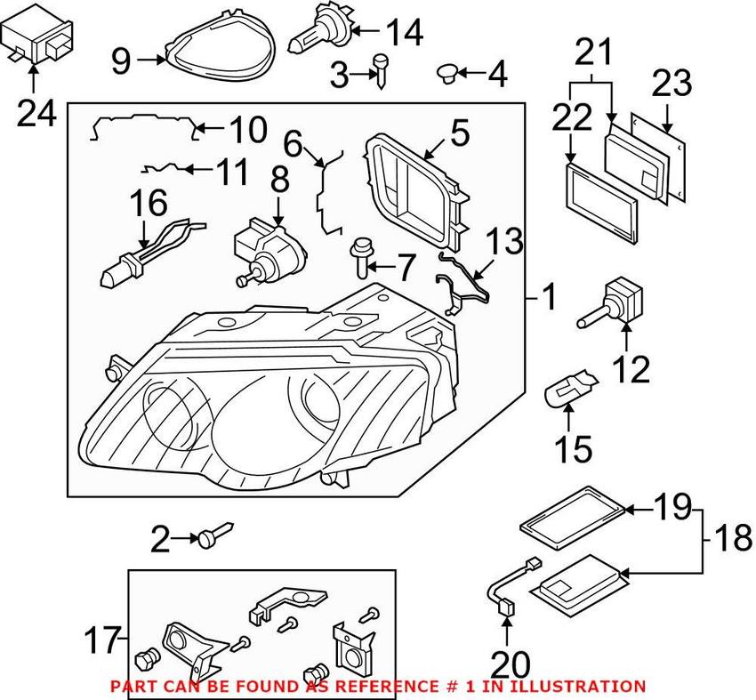 Headlight Assembly – Front Passenger Side