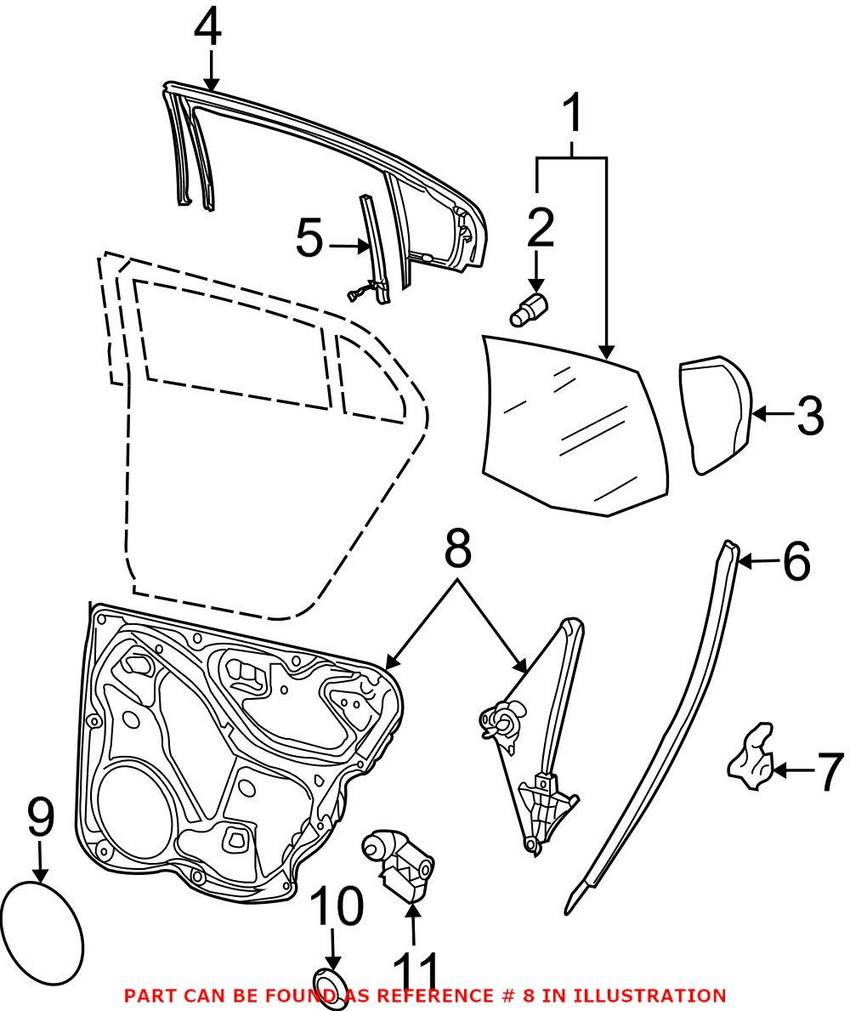 Window Regulator – Rear Driver Side