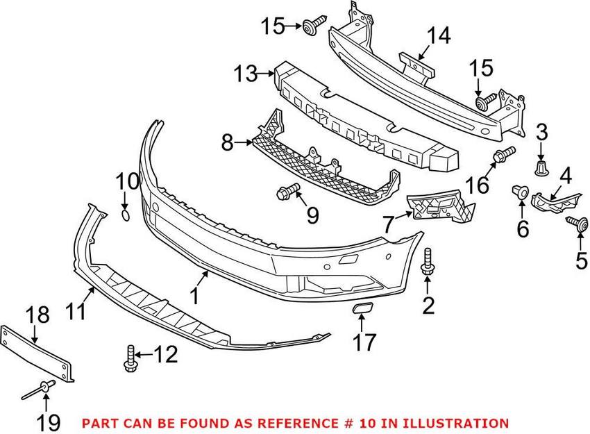 VW Tow Eye Cap 3C8807241AGRU