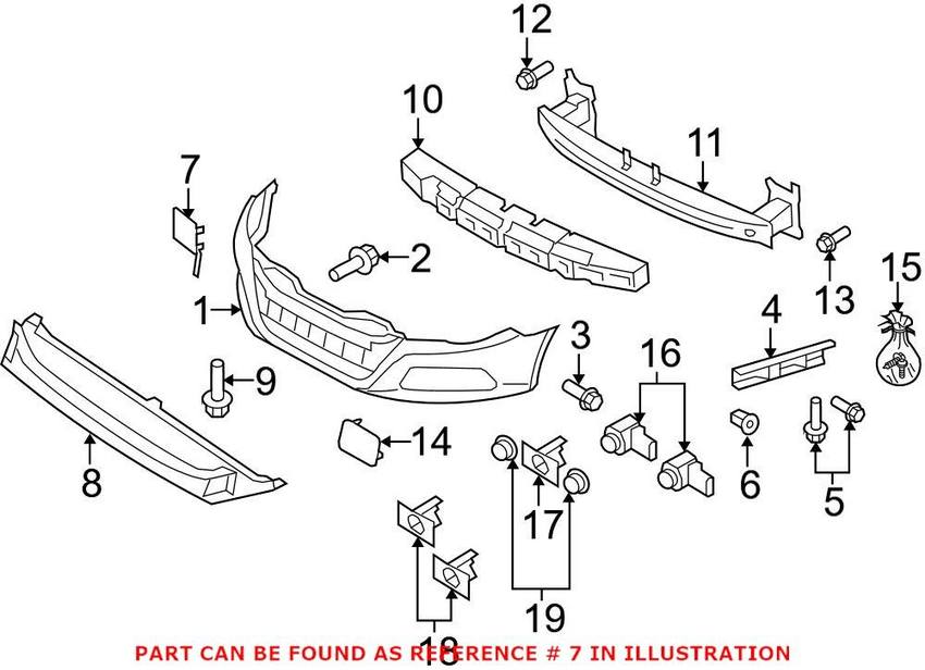 VW Tow Hook Cover – Front Passenger Side (Un-painted) 3C8807241BGRU