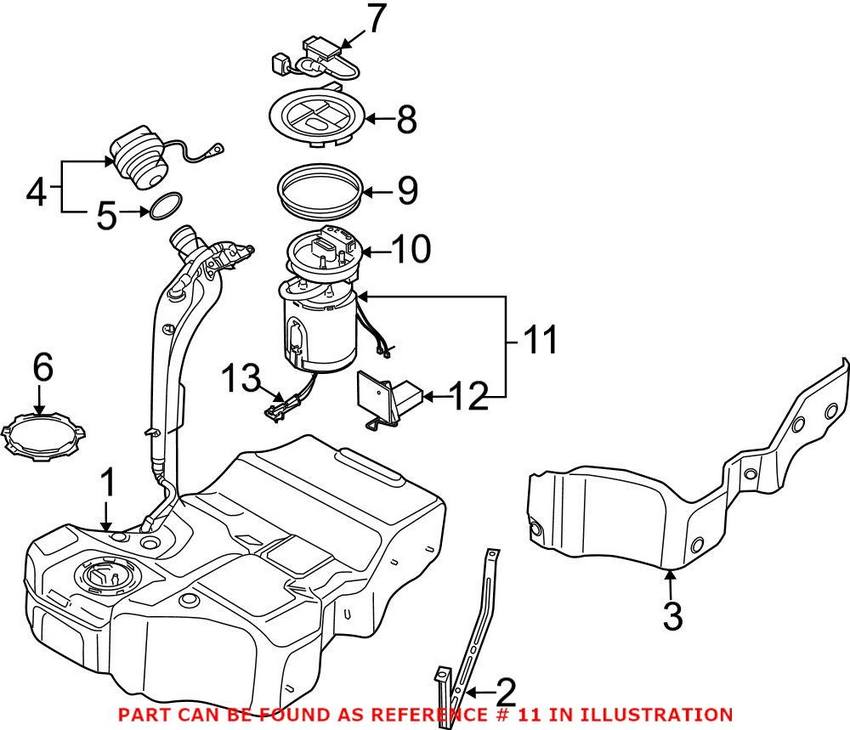 VW Fuel Pump and Sender Assembly 3C8919051A