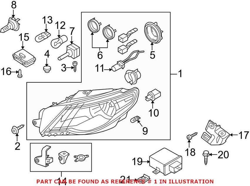 VW Headlight Assembly – Driver Side (Xenon) 3C8941753E