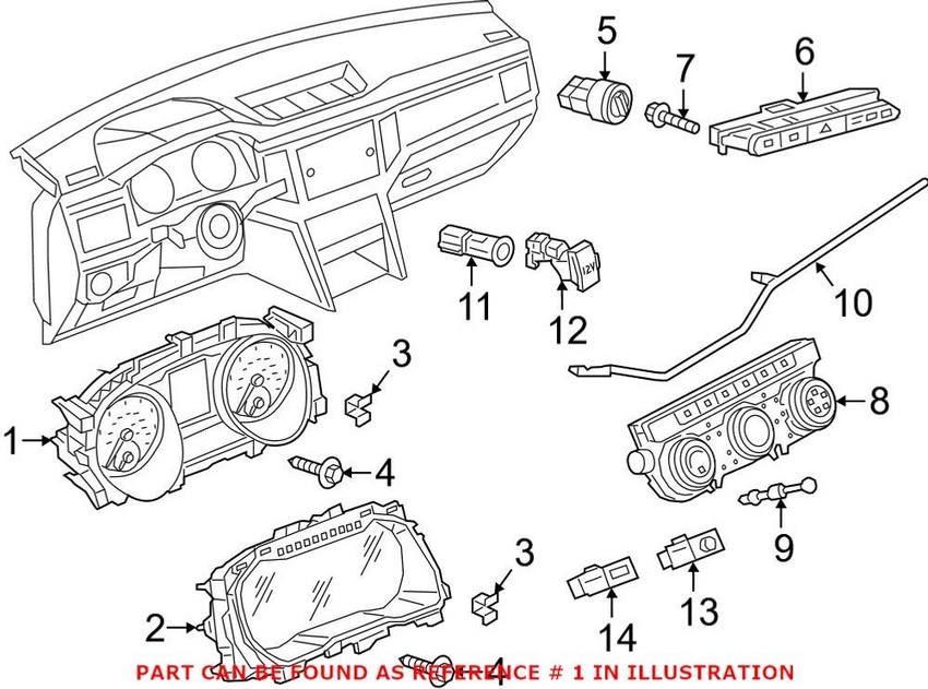 VW Instrument Cluster 3CN920850A – Genuine VW/Audi