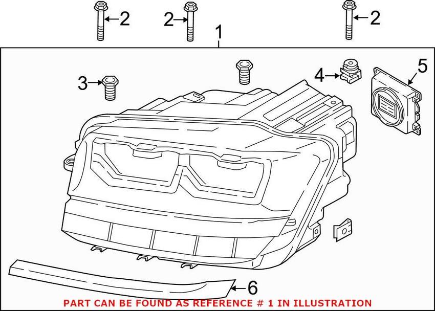 Headlight Assembly – Front Passenger Side