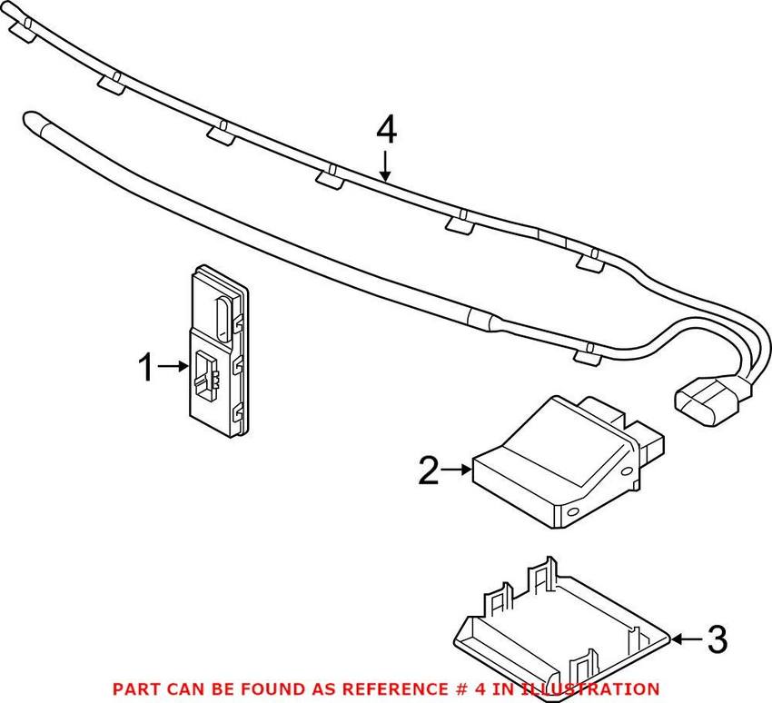 VW Liftgate Object Sensor 3CN962253 – Genuine VW/Audi