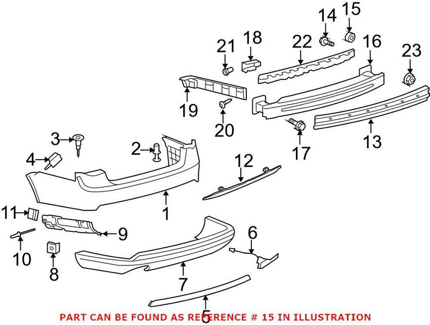 VW Tail Light Grommet 3D0807467A