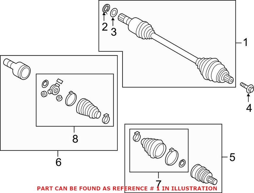 CV Axle Assembly – Front Driver Side