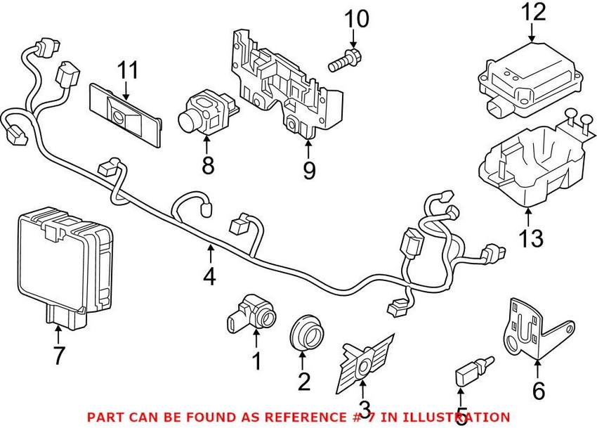 VW Cruise Control Distance Sensor 3QF907561A – Genuine VW/Audi