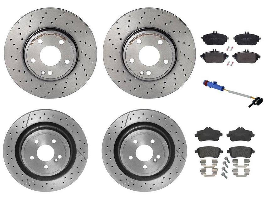 Brembo Brake Pads and Rotors Kit – Front and Rear (295mm/330mm) (Low-Met)