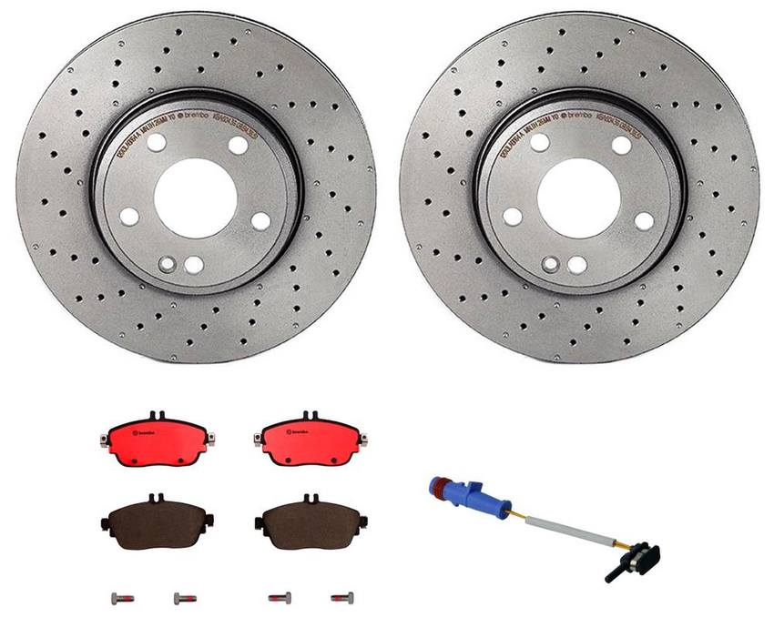 Mercedes Brakes Kit – Brembo Pads and Rotors Front (295mm) (Ceramic) 0084200320 – Brembo 4004014KIT