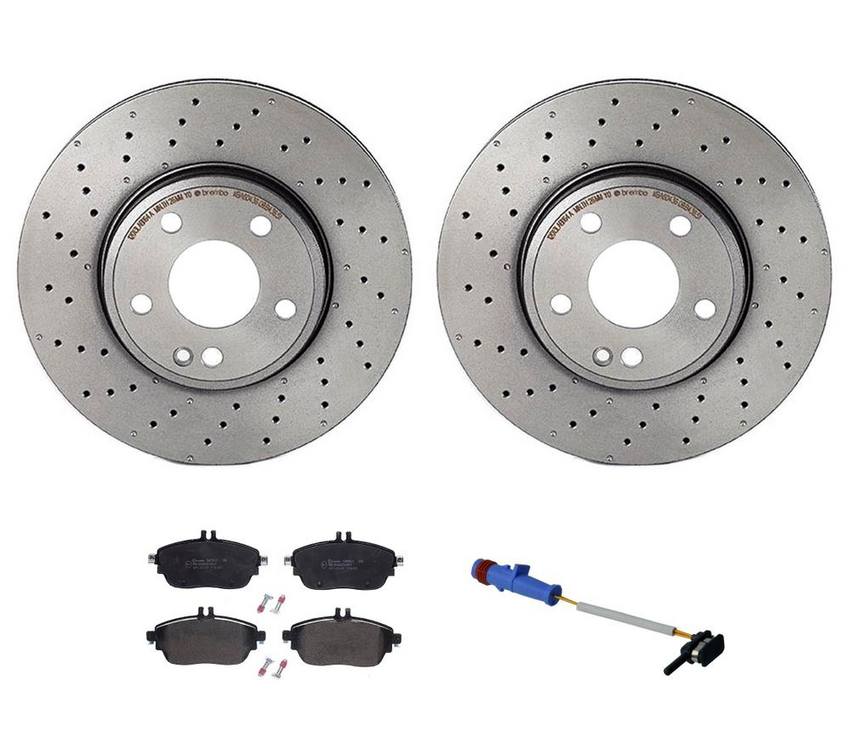 Mercedes Brakes Kit – Brembo Pads and Rotors Front (295mm) (Low-Met) 0084200320 – Brembo 4004018KIT