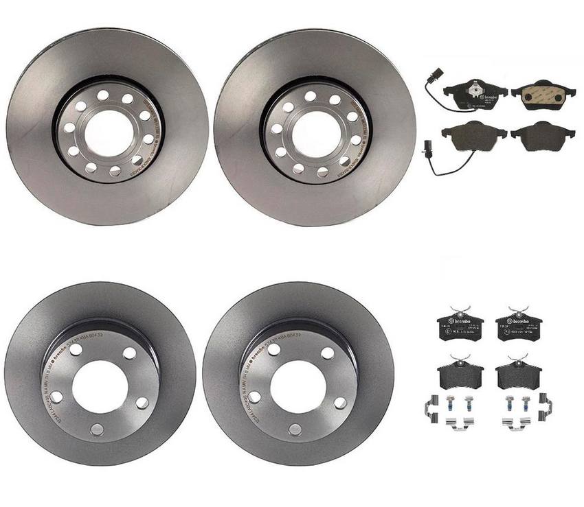 Brembo Brake Pads and Rotors Kit – Front and Rear (288mm/245mm) (Low-Met)