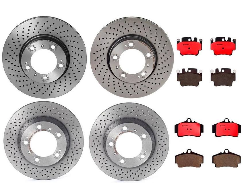 Brembo Brake Pads and Rotors Kit – Front and Rear (318mm/299mm) (Ceramic)