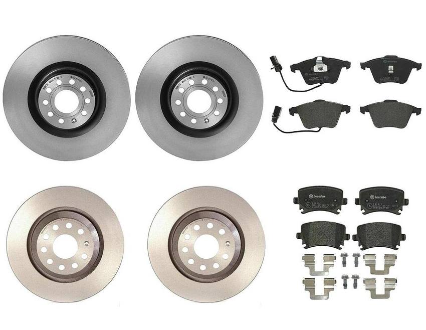 Brembo Brake Pads and Rotors Kit – Front and Rear (345mm/310mm) (Low-Met)