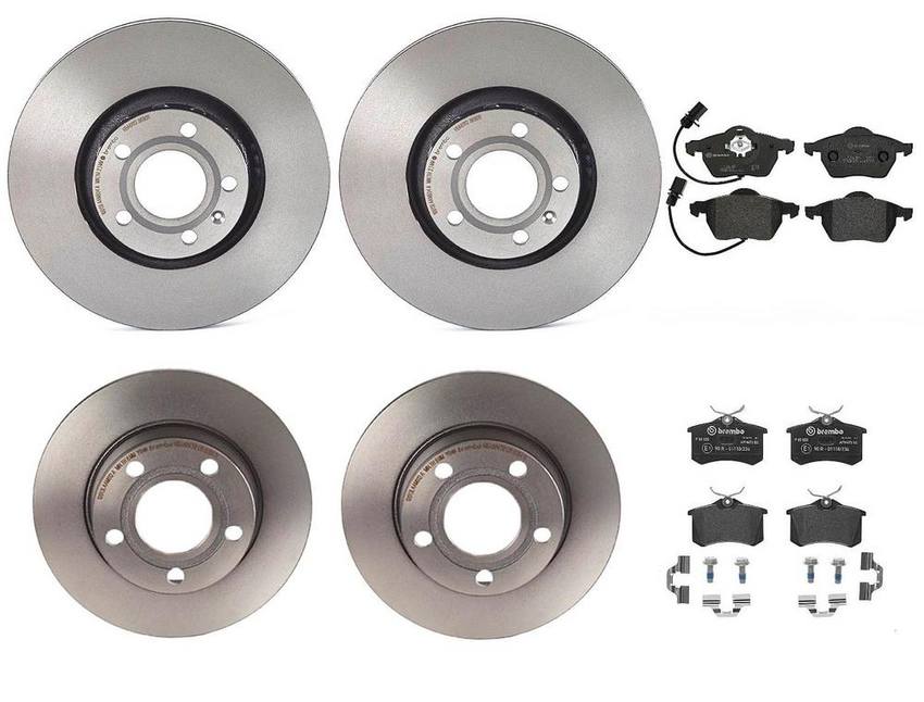 Brembo Brake Pads and Rotors Kit – Front and Rear (312mm/255mm) (Low-Met)