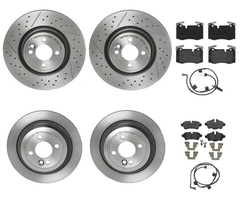 Mini Brakes Kit – Pads & Rotors Front and Rear (316mm/280mm) (Low-Met) 34216794059 – Brembo 4014912KIT