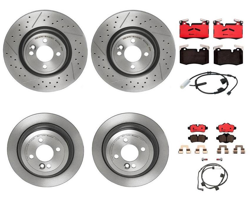 Brembo Brake Pads and Rotors Kit – Front and Rear (316mm/280mm) (Ceramic)