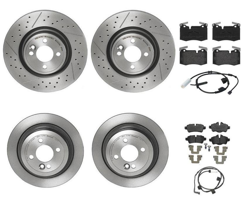 Mini Brakes Kit – Pads & Rotors Front and Rear (316mm/280mm) (Low-Met) 34216794059 – Brembo 4014918KIT