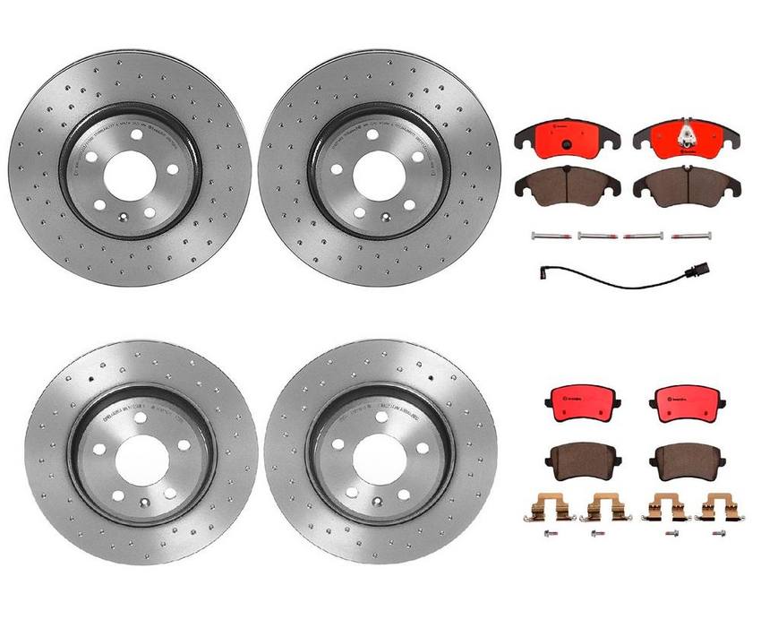 Brembo Brake Pads and Rotors Kit – Front and Rear (320mm/300mm) (Ceramic) (Xtra)