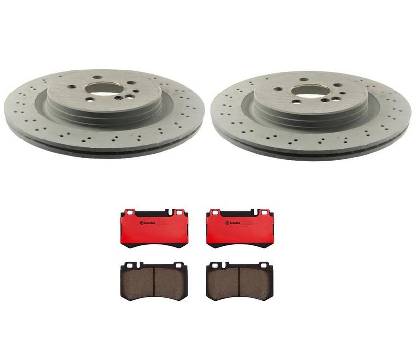 Mercedes Brembo Brakes Kit – Pads and Rotors Rear (348mm) (Ceramic) 220423111264 – Brembo 4015000KIT