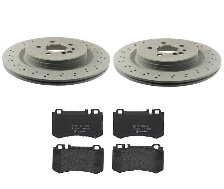 Mercedes Brembo Brakes Kit – Pads and Rotors Rear (348mm) (Low-Met) 220423111264 – Brembo 4015001KIT