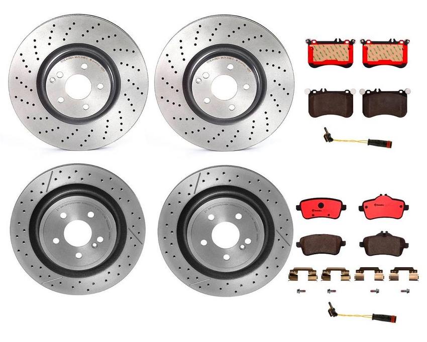 Brembo Brake Pads and Rotors Kit – Front and Rear (360mm/330mm) (Ceramic)