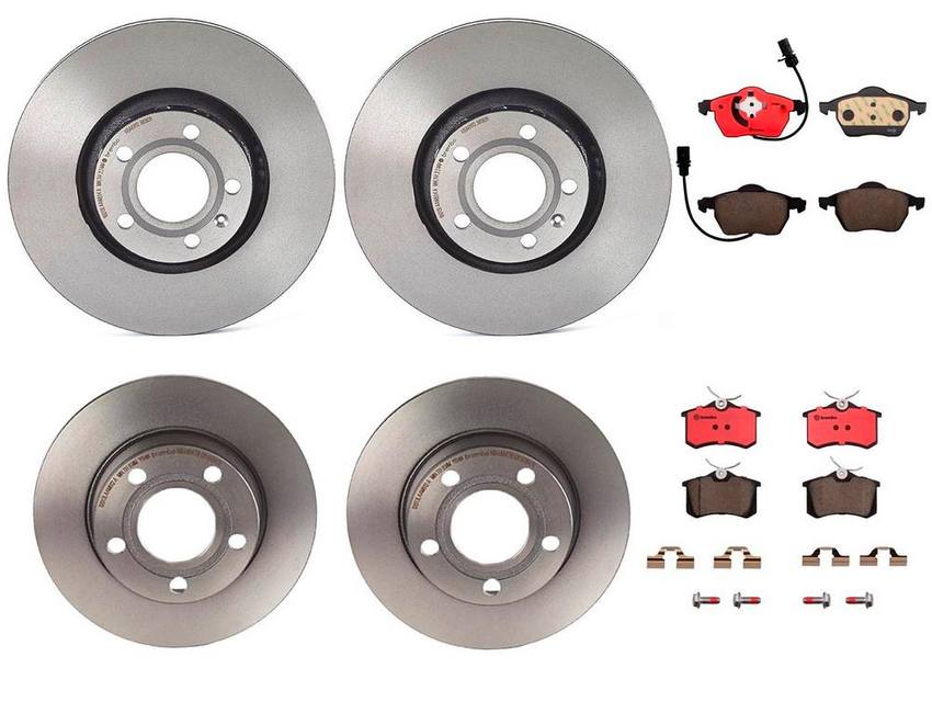 Brembo Brake Pads and Rotors Kit – Front and Rear (312mm/255mm) (Ceramic)