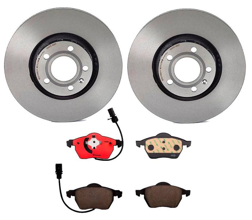 Audi Brake Kit – Pads and Rotors Front (312mm) (Ceramic) 8E0615301R – Brembo 4015087KIT