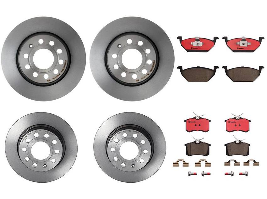 Brembo Brake Pads and Rotors Kit – Front and Rear (280mm/253mm) (Ceramic)