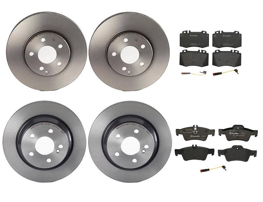 Brembo Brake Pads and Rotors Kit – Front and Rear (295mm/300mm) (Low-Met)