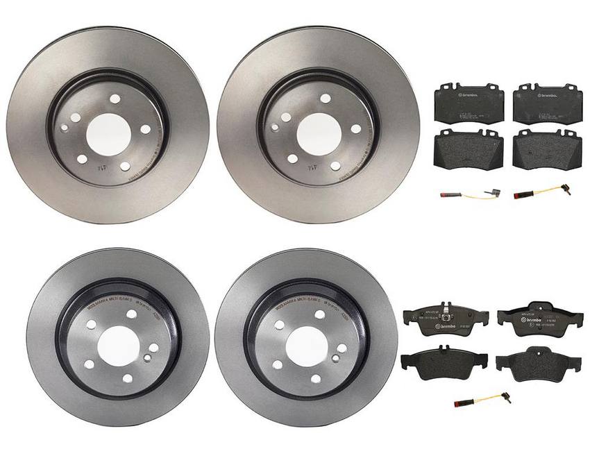 Brembo Brake Pads and Rotors Kit – Front and Rear (312mm/300mm) (Low-Met)