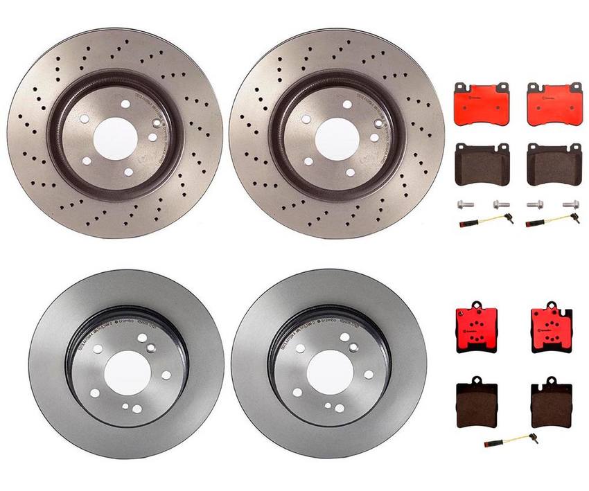 Brembo Brake Pads and Rotors Kit – Front and Rear (330mm/290mm) (Ceramic)