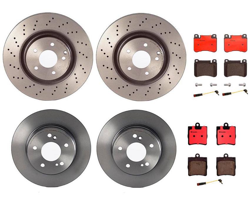 Brembo Brake Pads and Rotors Kit – Front and Rear (330mm/278mm) (Ceramic)