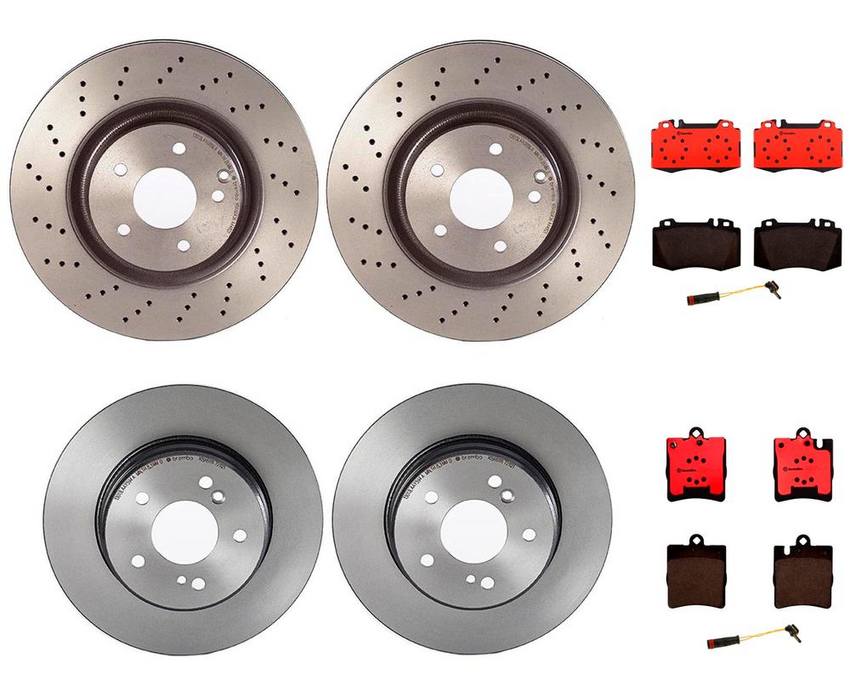 Brembo Brake Pads and Rotors Kit – Front and Rear (330mm/290mm) (Ceramic)