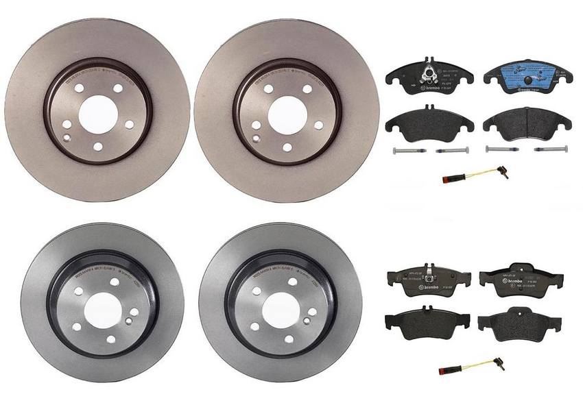 Brembo Brake Pads and Rotors Kit – Front and Rear (322mm/300mm) (Low-Met)