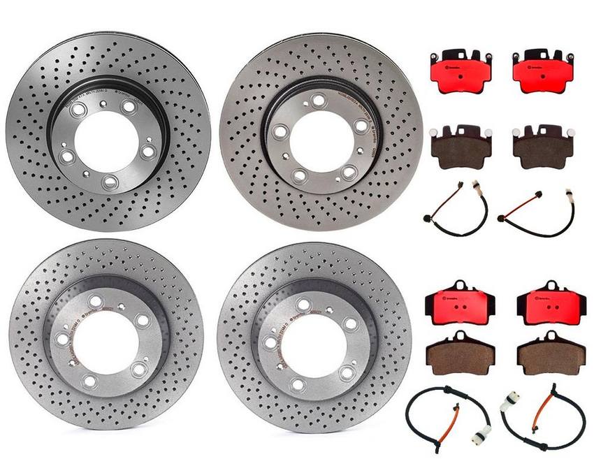 Brembo Brake Pads and Rotors Kit – Front and Rear (318mm/299mm) (Ceramic)