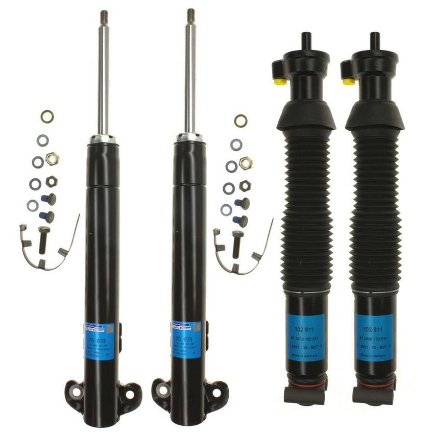 Mercedes Suspension Strut and Shock Absorber Assembly Kit – Front and Rear (With Off Road Suspension) 1243206630 – Sachs 4015383KIT