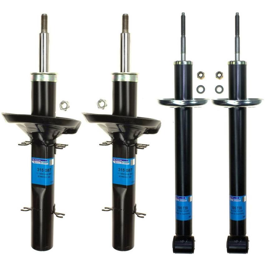 VW Suspension Strut and Shock Absorber Assembly Kit – Front and Rear (German Version) 1HM513031F – Sachs 4015386KIT