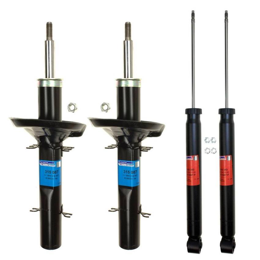 VW Suspension Strut and Shock Absorber Assembly Kit – Front and Rear (German Version) 1J0513025BH – Sachs 4015402KIT