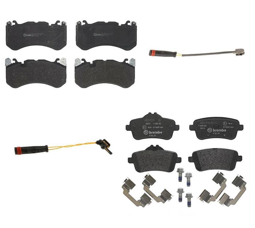 Mercedes Brakes Kit – Brembo Pads Front and Rear (Low-Met) 4G0698151AC – Brembo 4015433KIT