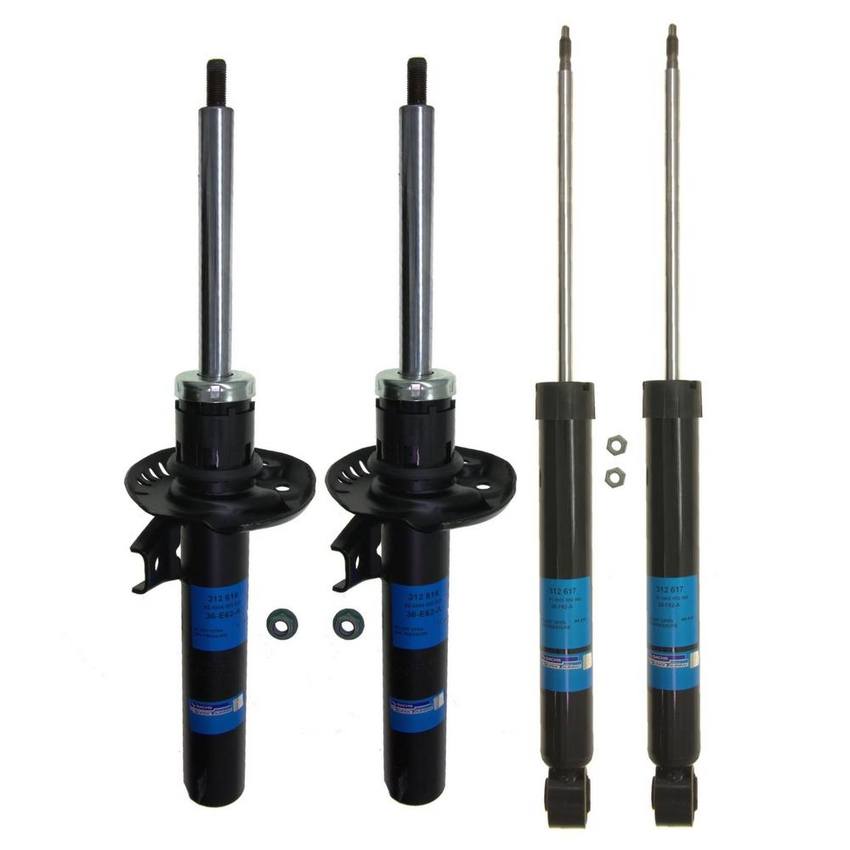 VW Suspension Strut and Shock Absorber Assembly Kit – Front and Rear (With Standard Suspension) 1T0413031GG – Sachs 4015438KIT