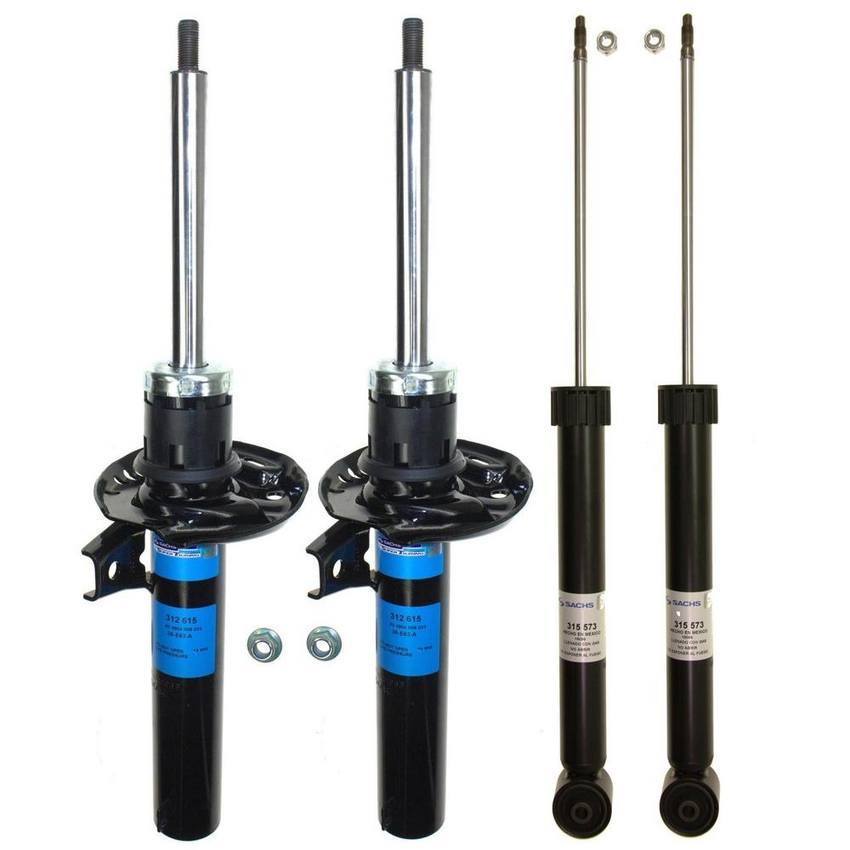 VW Suspension Strut and Shock Absorber Assembly Kit – Front and Rear 1T0413031GG – Sachs 4015455KIT