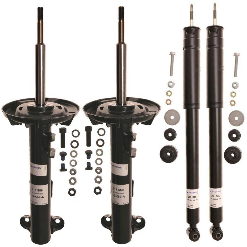 Mercedes Suspension Strut and Shock Absorber Assembly Kit – Front and Rear 2033263800 – Sachs 4015468KIT