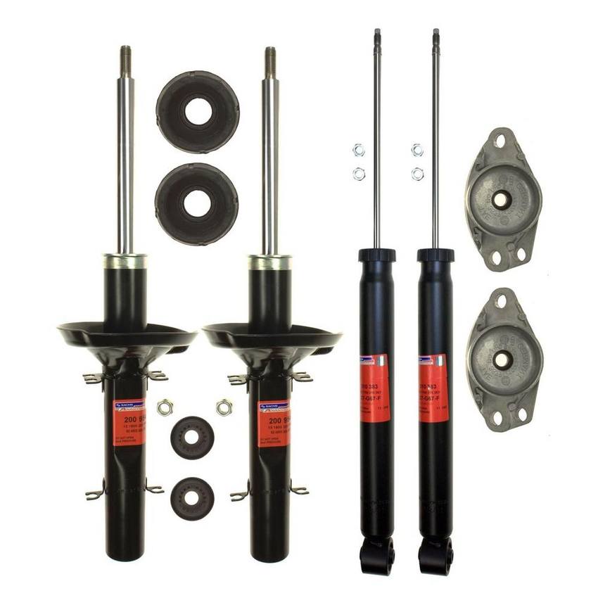 VW Suspension Strut and Shock Absorber Assembly Kit – Front and Rear 1J0513353D – Sachs 4019409KIT