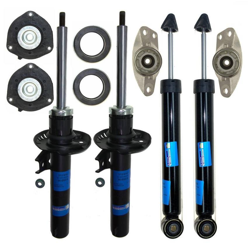 VW Suspension Strut and Shock Absorber Assembly Kit – Front and Rear (With Standard Suspension) 1T0413031GG – Sachs 4019445KIT