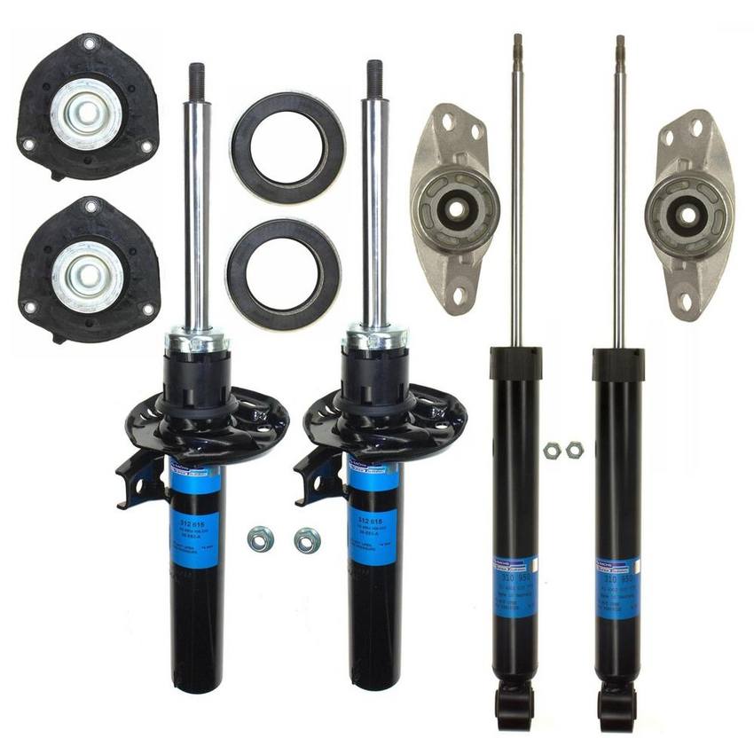 VW Suspension Strut and Shock Absorber Assembly Kit – Front and Rear 1T0413031GG – Sachs 4019449KIT