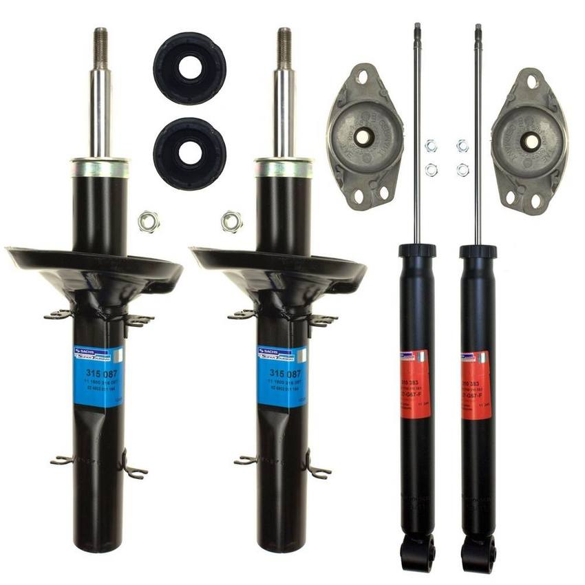 VW Suspension Strut and Shock Absorber Assembly Kit – Front and Rear 1J0513353D – Sachs 4019469KIT