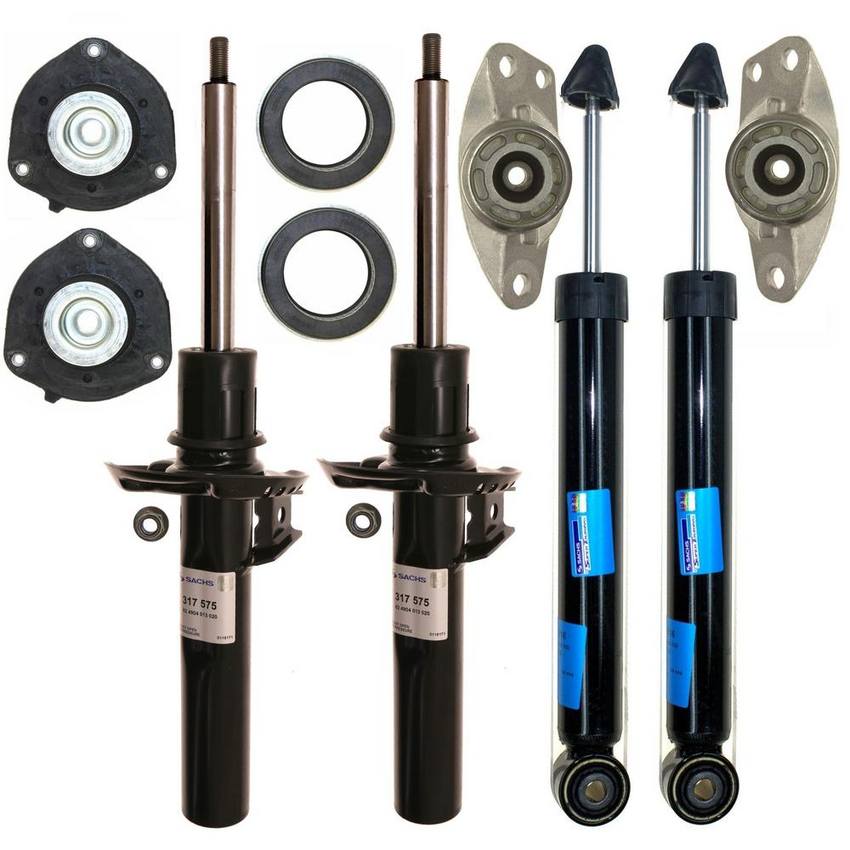 VW Suspension Strut and Shock Absorber Assembly Kit – Front and Rear 1K0513029FT – Sachs 4019487KIT