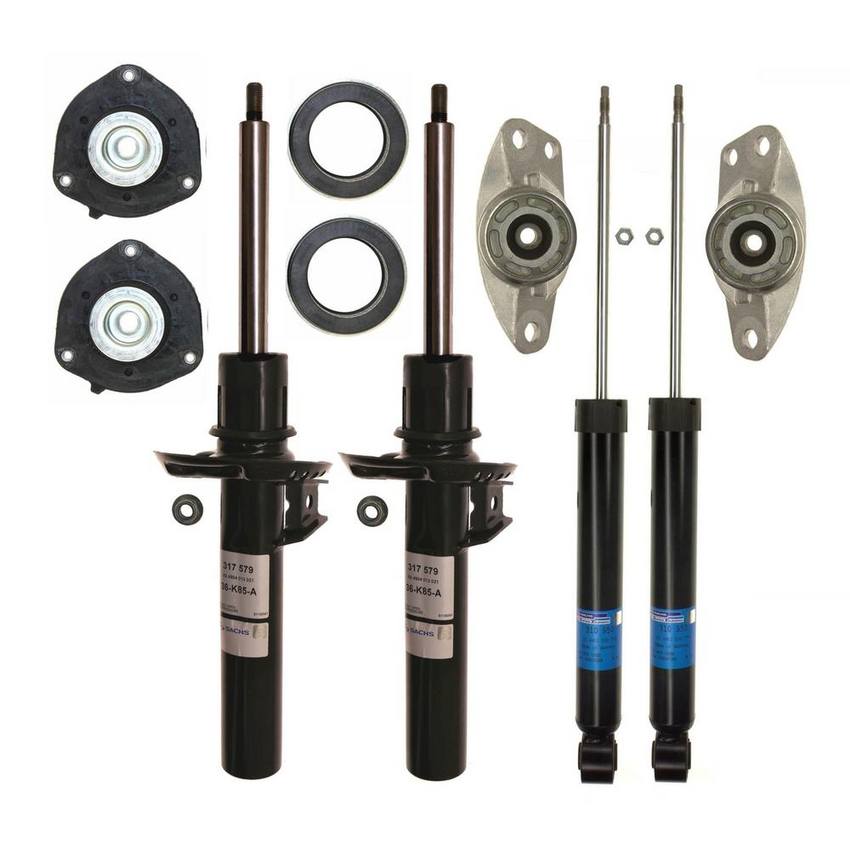 VW Suspension Strut and Shock Absorber Assembly Kit – Front and Rear 1K0513029GP – Sachs 4019489KIT