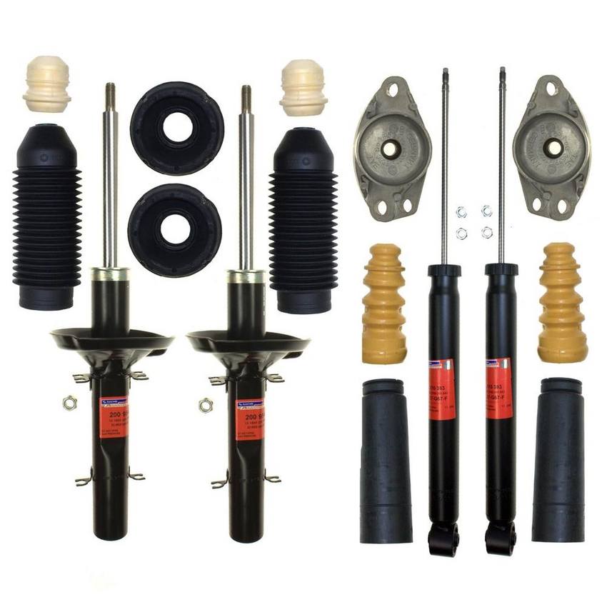 VW Suspension Strut and Shock Absorber Assembly Kit – Front and Rear 1J0513353D – Sachs 4026447KIT